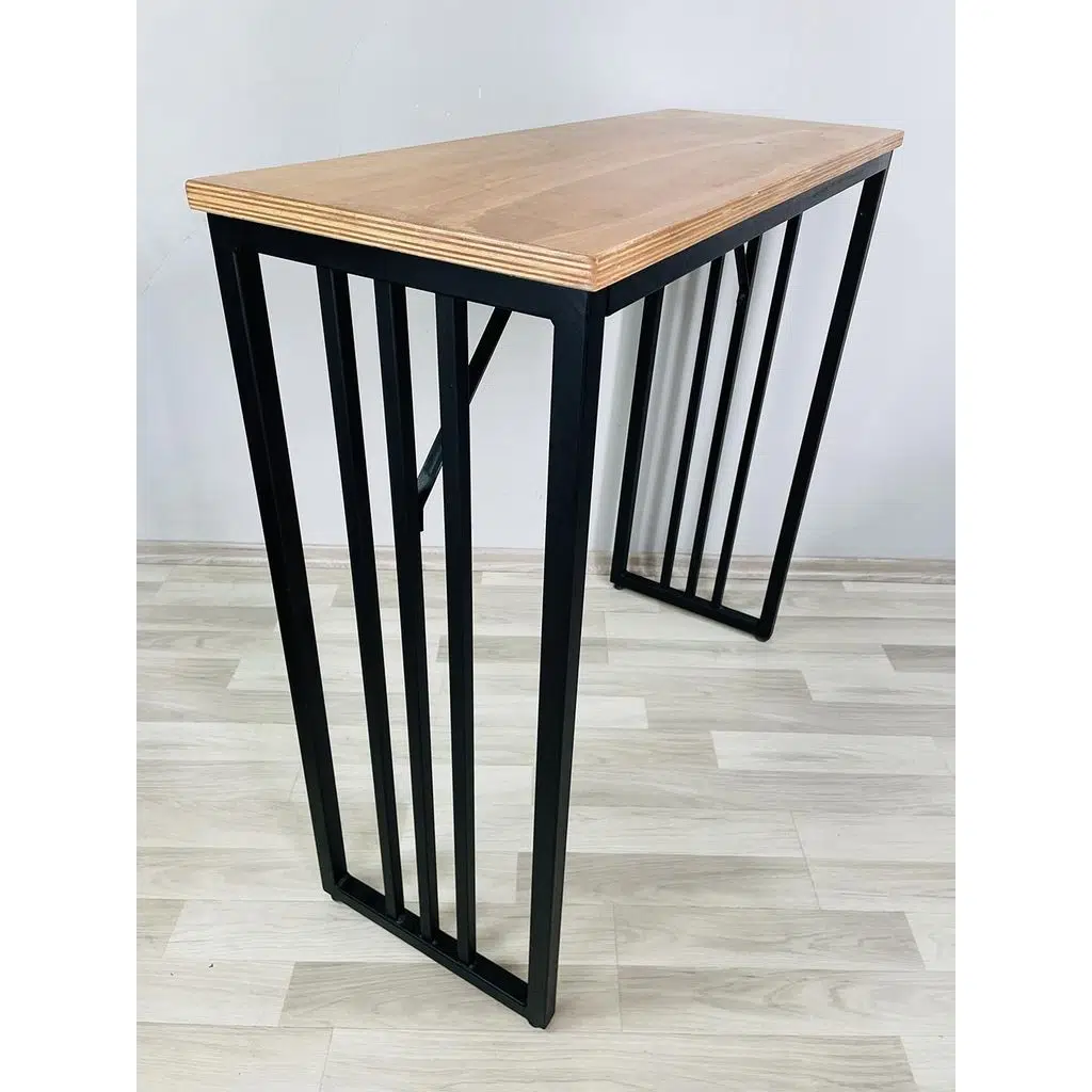 Bar Tipi Masa Bar Masası Metal Ayaklı Masa Ahşap Tablalı