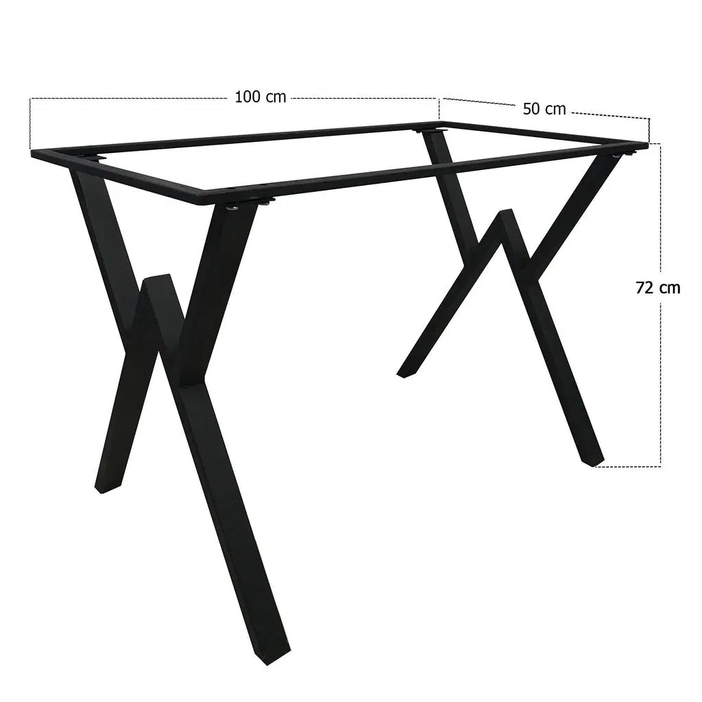 Retro Metal Masa Ayak - X Ayak (50x100cm Çerçeve )